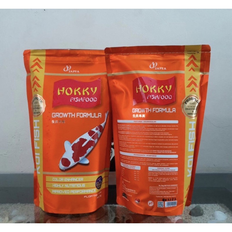 PELET IKAN KOI HOKKY GROWTH FORMULA 1KG HOKKY FISH FOOD FORMULA PERTUMBUHAN PAKAN IKAN KOI