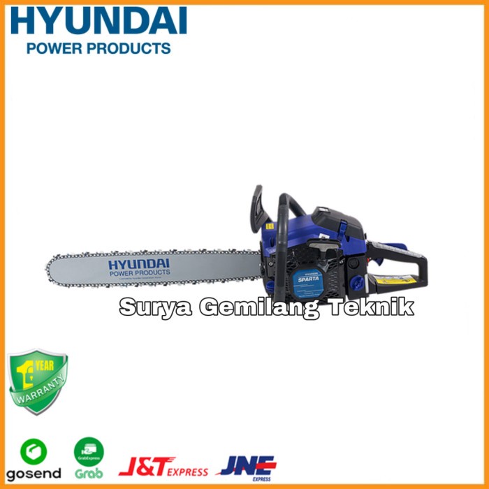 Chainsaw Sparta Hyundai Mesin Potong Kayu-Pohon Senso Censow Chainsaw