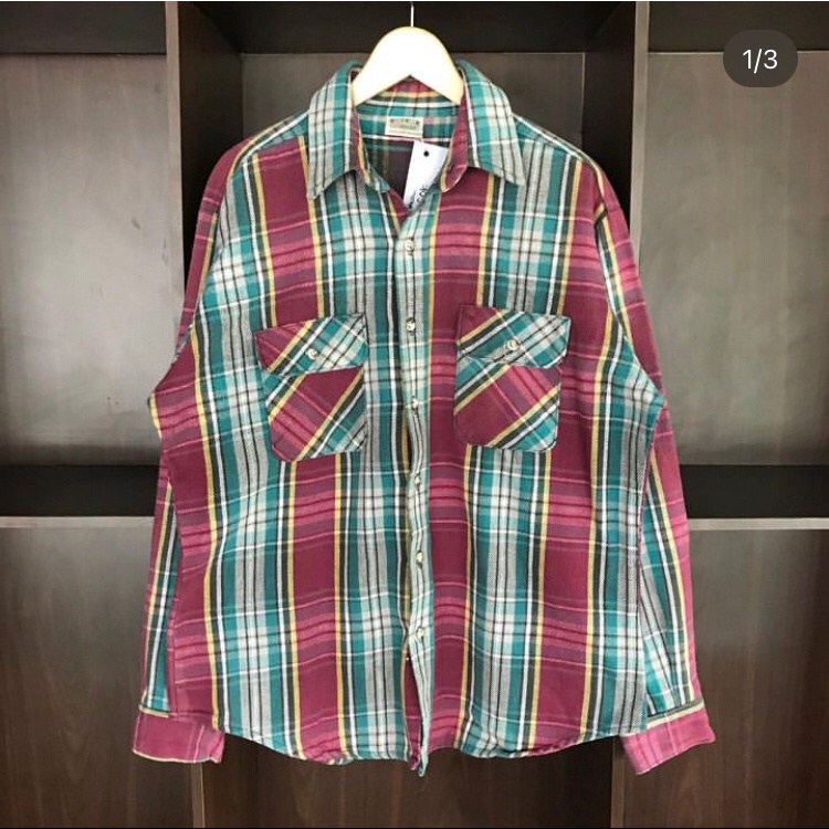 Flannel second bahan tebal by Five brother not veterano