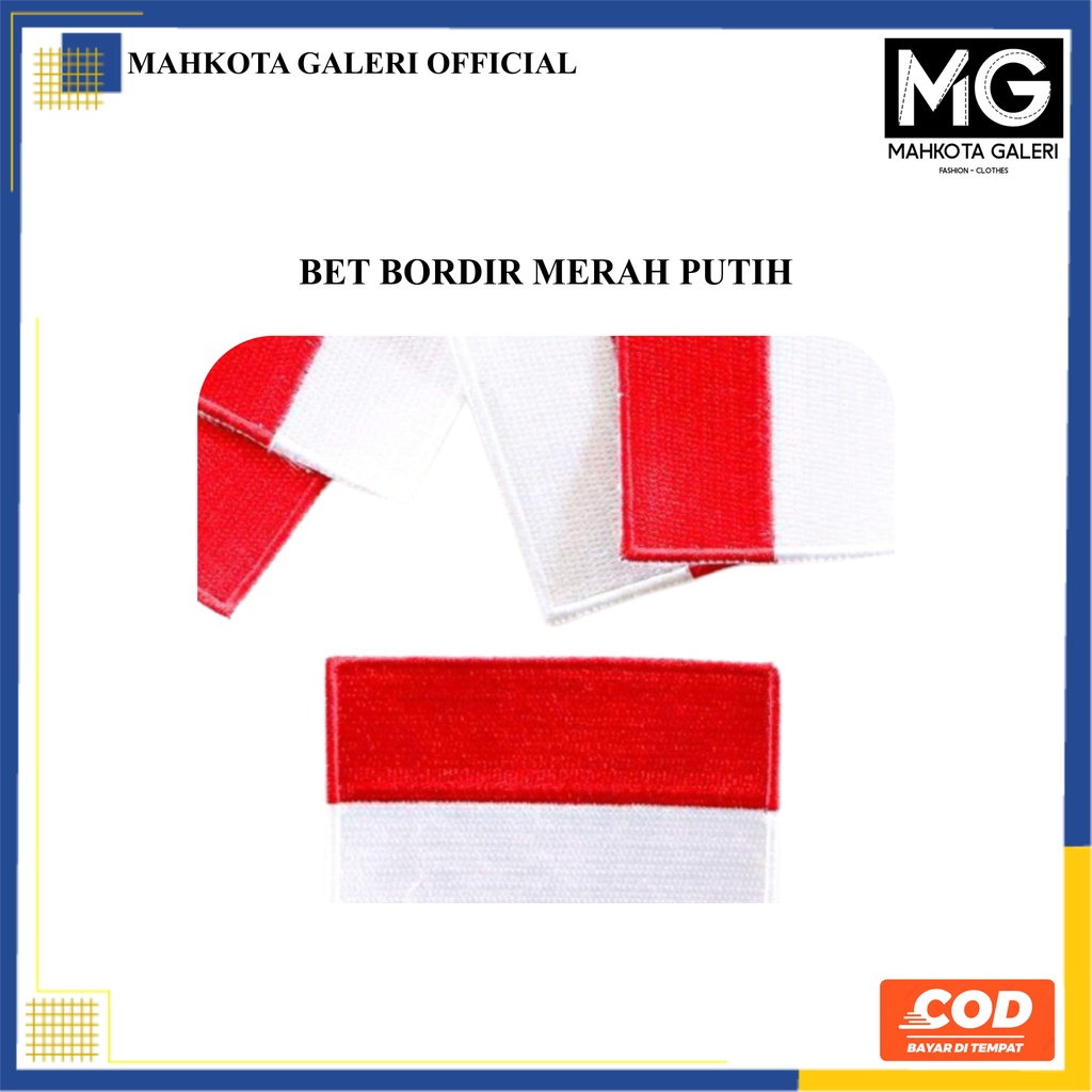 Jual Merah Putih Indonesia Tercinta Bendera Bet Bordir Emblem Patch