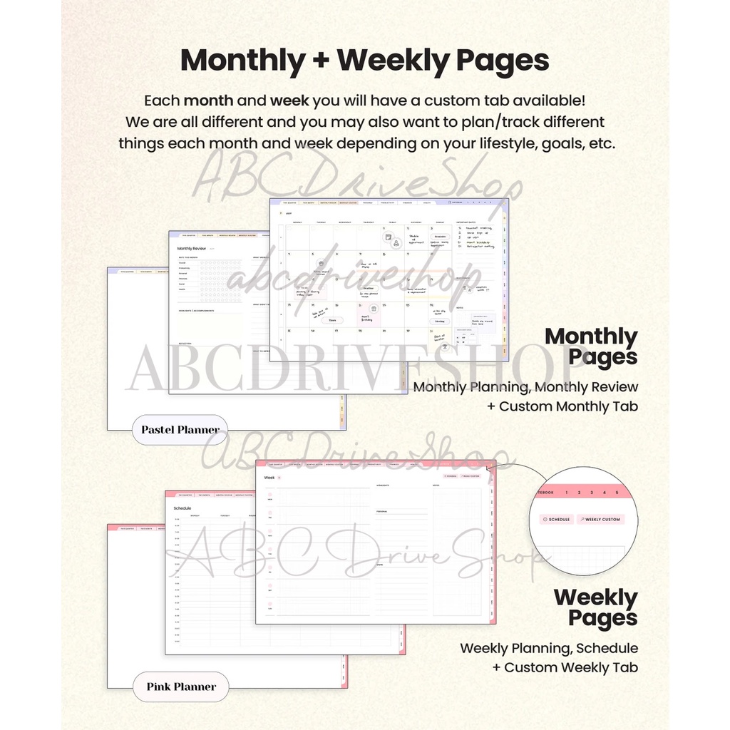 Digital Planner - Undated Life Planner Landscape