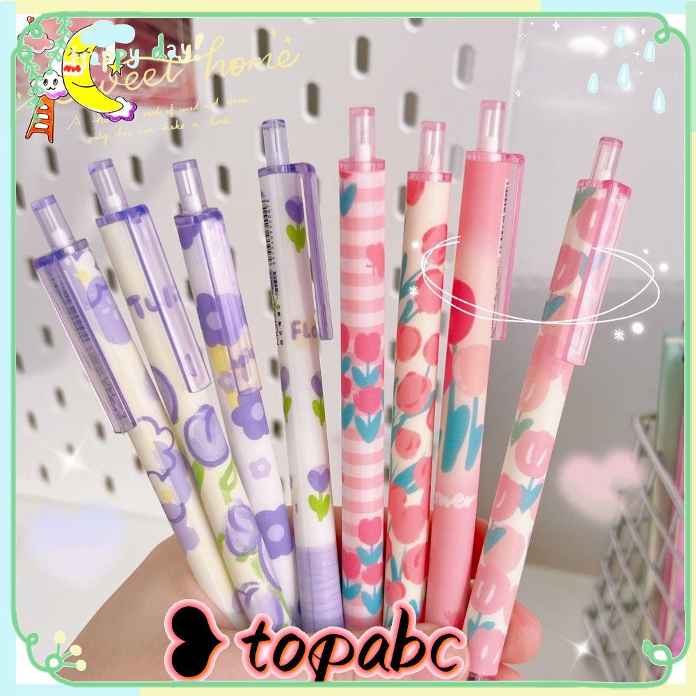 Top 6PCS/Set Pena Gel Perlengkapan Kantor Sekolah Alat Tulis Kreatif Pena Tanda Tangan