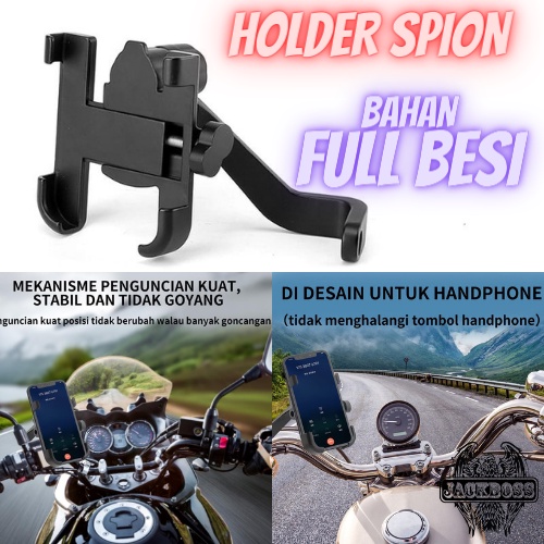 (ba) PHONE HOLDER MOTOR SPION BESI HM-20 / DUDUKAN HP MOTOR UNIVERSAL HOLDER MOTOR