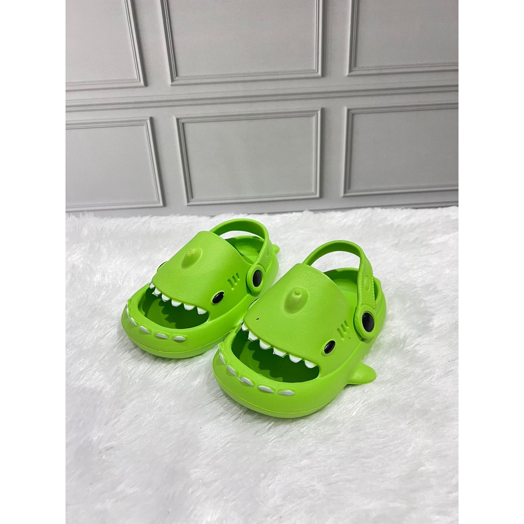 DX-502E Sandal Anak Laki Laki Karakter Ikan Paus Baby Shark / Sandal Selop Anak Cowok Tali Belakang Merek Dulux Size 20-25