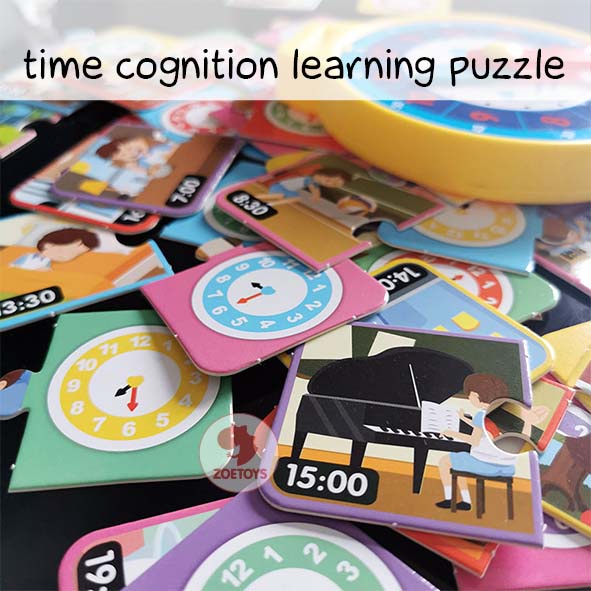 Zoetoys Time Cognition Learning Puzzle | Jam Anak Belajar Waktu Mainan Edukasi Mengenal Waktu Resources | Mainan Belajar Mengenal Waktu Counting Time Toys | Math Mathematics