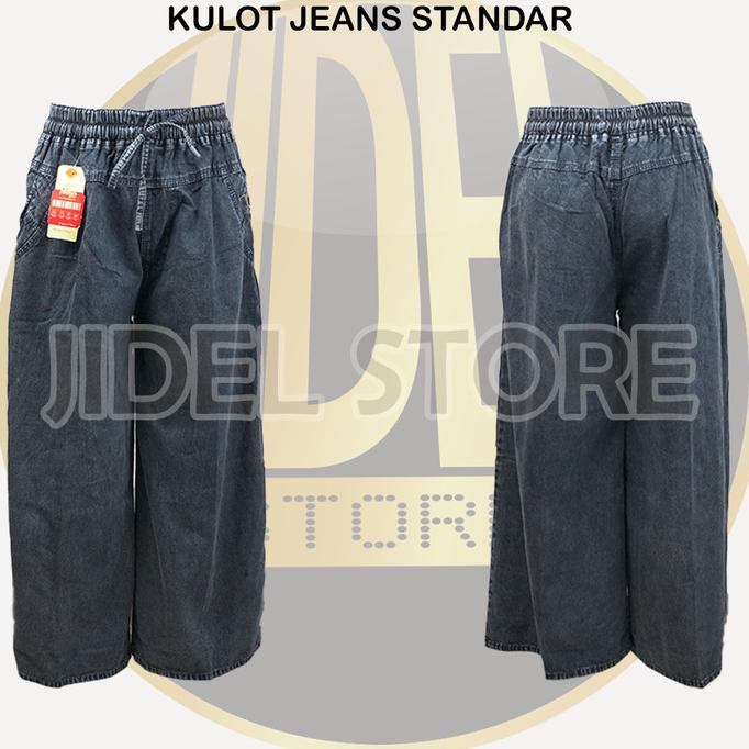 Celana Jeans Boyfriend Kulot Masa Kini - All Size - Pinggang Karet