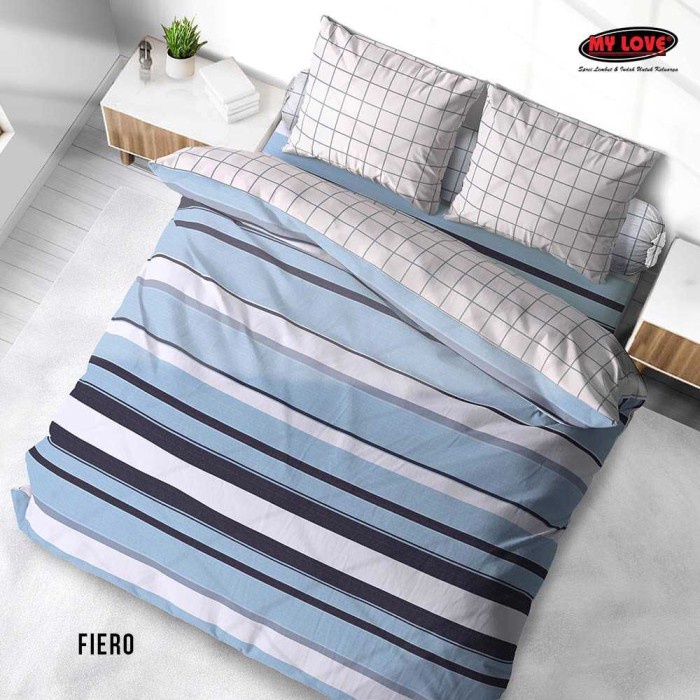 My Love - Bedcover Set King mylove Terlaris motif Fiero 180x200x30 cm {Property Off Liliy Grosir