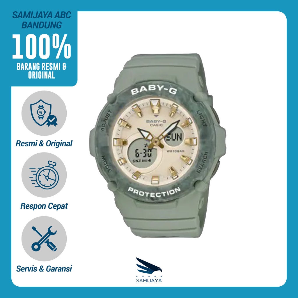 Jam Tangan Wanita BabyG BGA 275M 3ADR Hijau Original Resmi