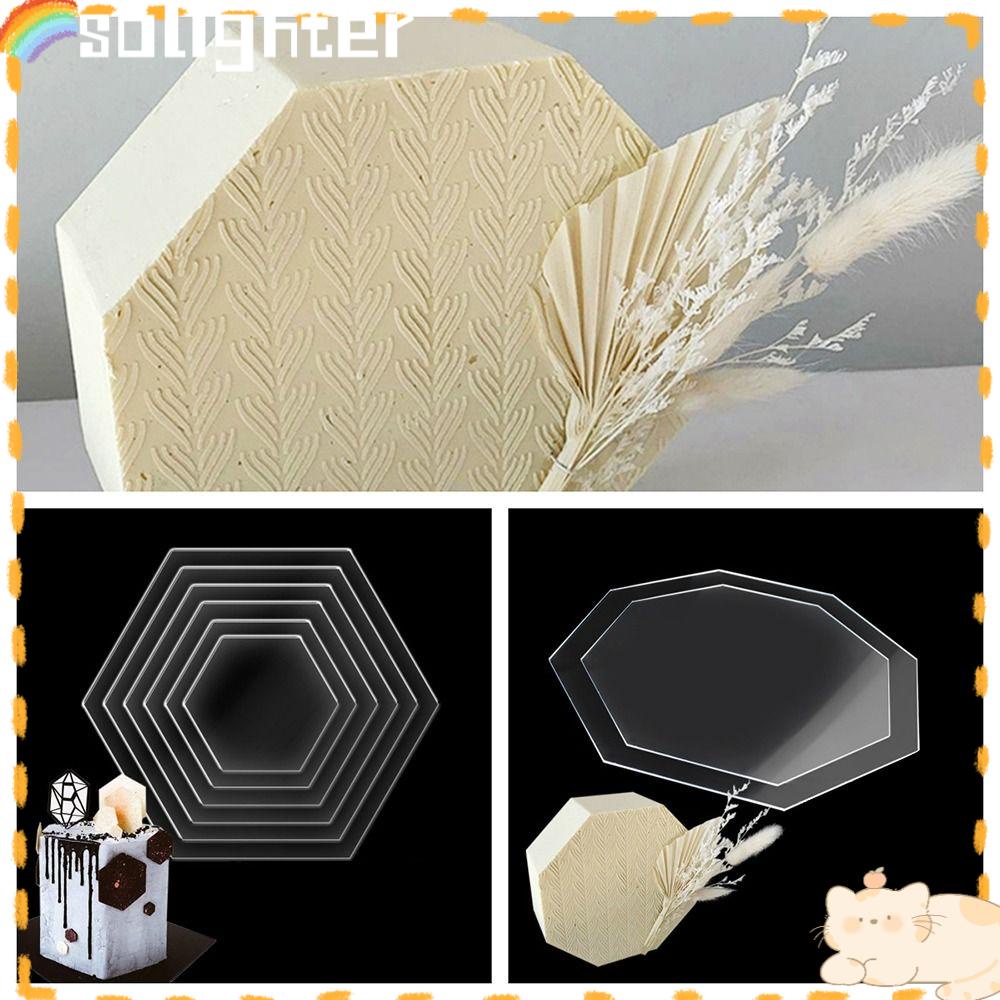 Solighter 2 Pcs Scraper Kue Set Rumah Dapur Hiasan Kue Pastry Cutter Smoother Alat Transparan Bening Akrilik