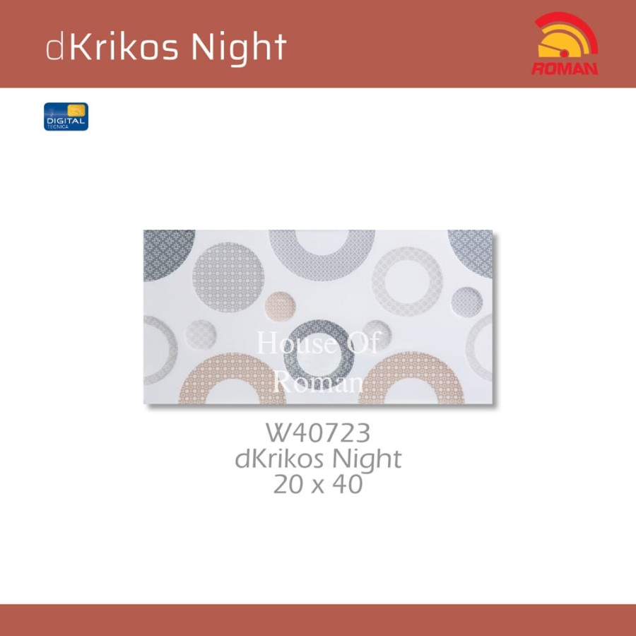 ROMAN KERAMIK DKRIKOS NIGHT 20X40 W40723 (ROMAN HOUSE OF ROMAN)