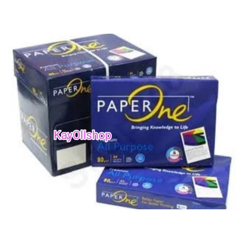 

Kertas HVS PAPER ONE All Purpose A4 80 GR GSM PAPERONE. - 1 DUS 5 Rim