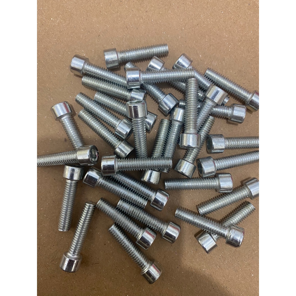 BAUT &quot;L&quot; NIKEL 6 x 25 / Baud &quot;10 Kunci L 5 , Drat 6mm - Panjang 25mm (Harga Per 1 Biji)