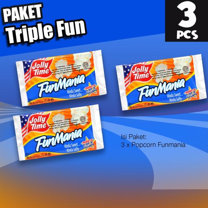 

Paket Triple Fun (3Fm) - Jolly Time Mircowave Popcorn