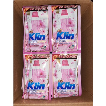 Soklin Liquid Detergent Renceng 12pcs@22mL