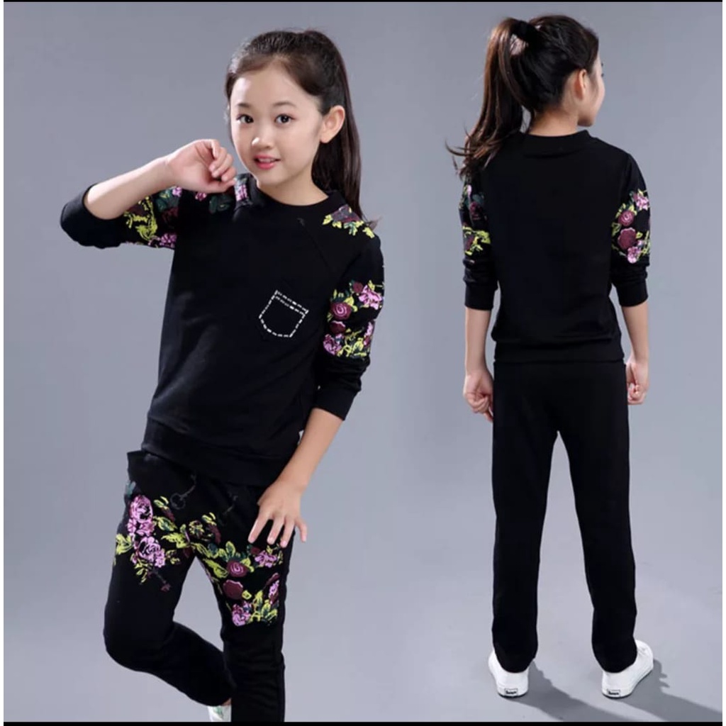 MGC  St.Kids Fpj RoSetelan Anak Perempuan Babytery Varian Warna - Hitam Dan merah