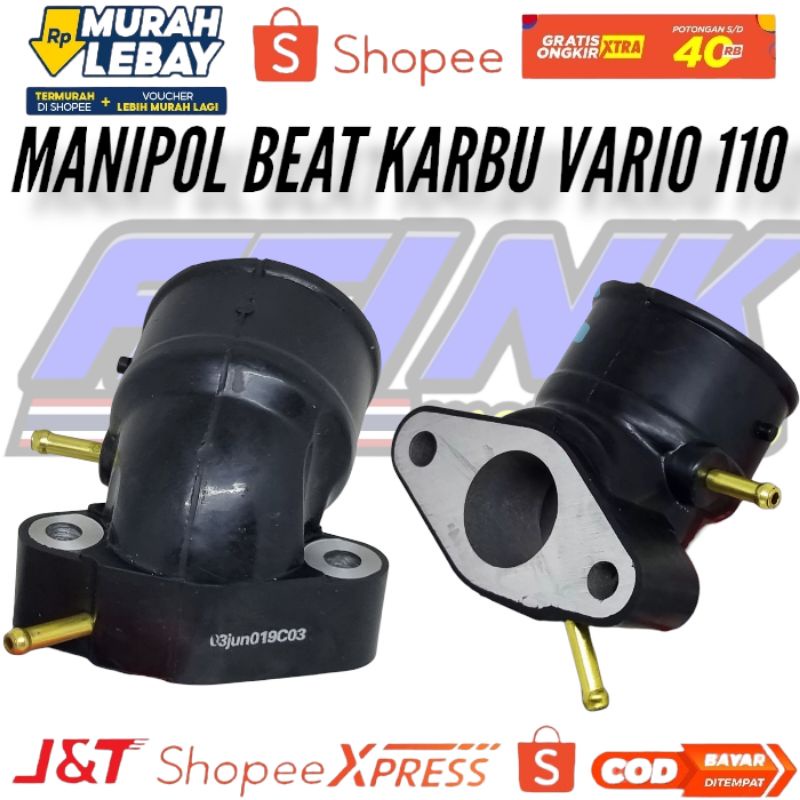 Manipul Manipol Intake Insulator Karburator Honda vario 110 lama beat karbu