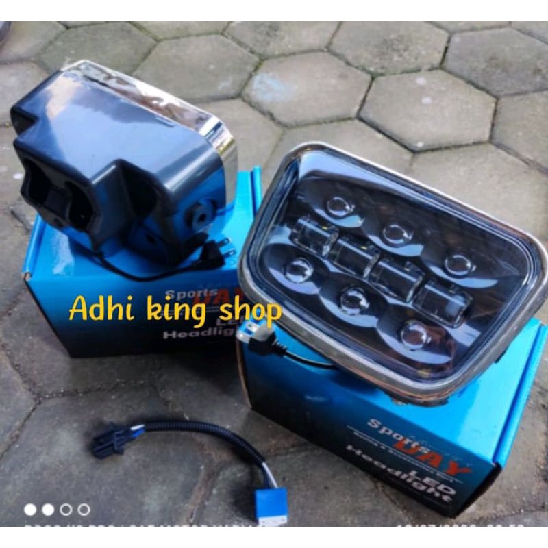 lampu daymeker daymaker rx king oval 10 titik set komplit batok