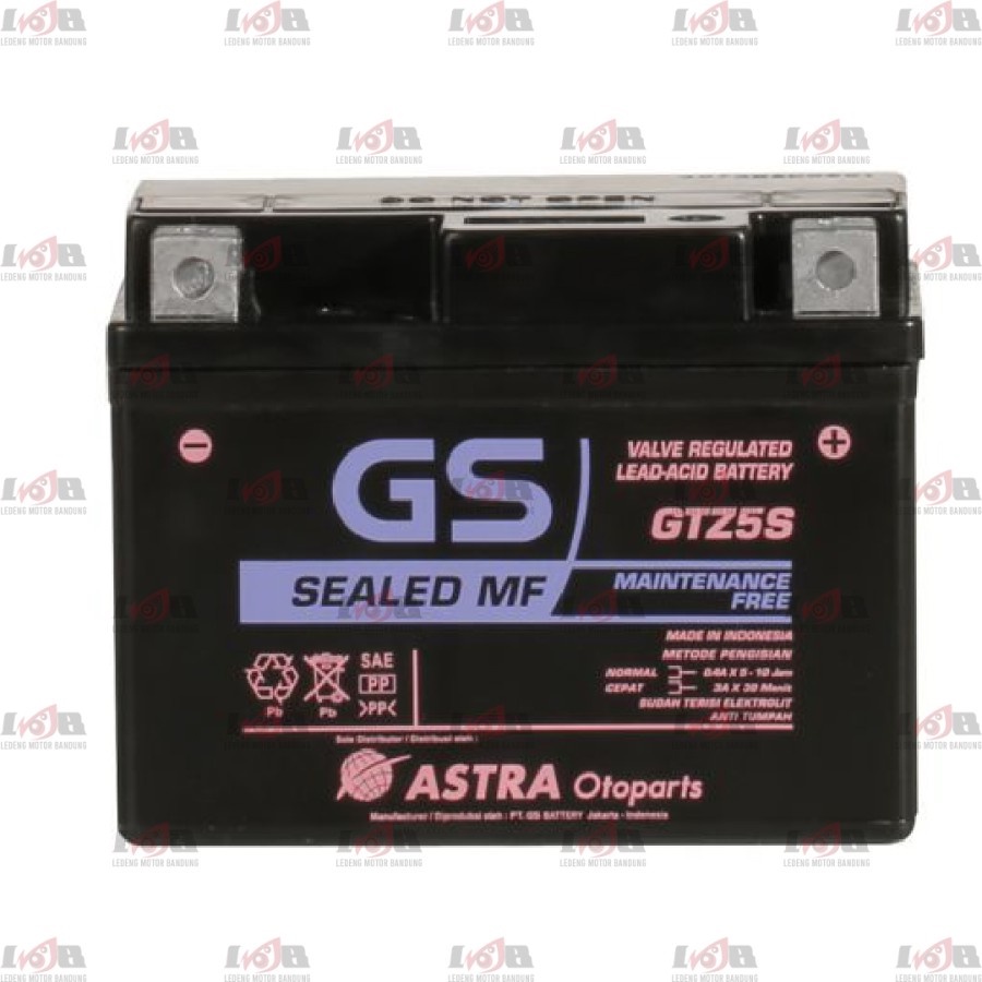 GS Astra GTZ5S MF Aki Kering Kecil 12V Accu GTZ-5s