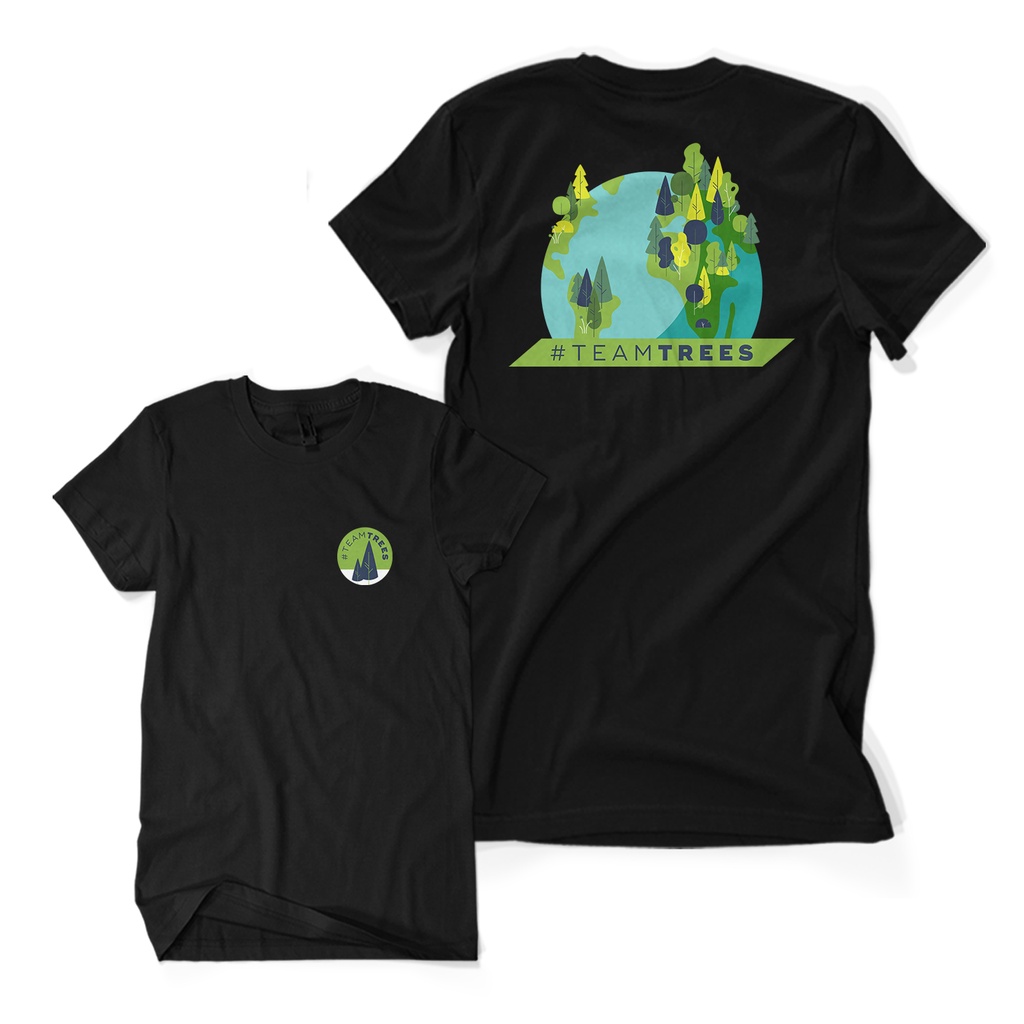 Jual Baju Kaos Distro TEAM TREES Logo Menanam Pohon MrBeast Mark Rober