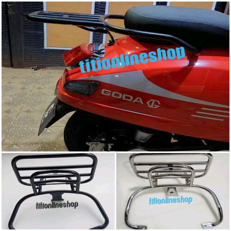 Back rack untuk motor listrik Goda