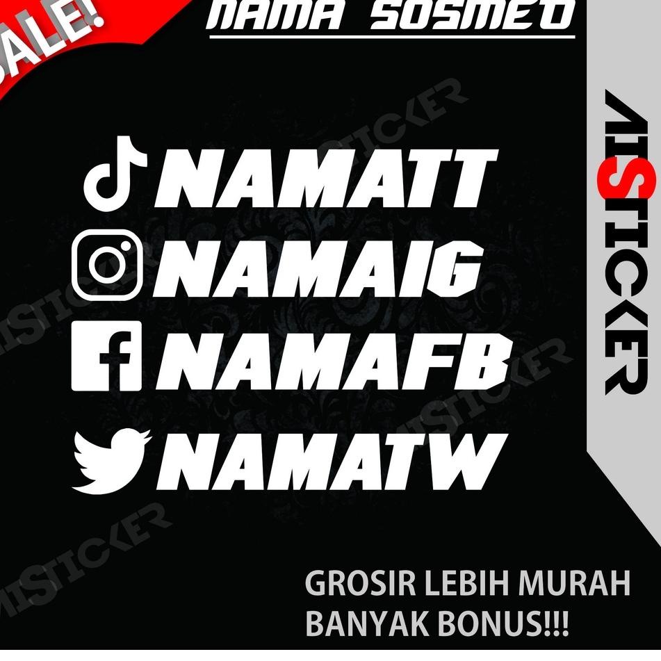 

ゝ STIKER NAMA SOSMED CUTTING MURAH! ぽ