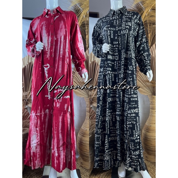 Dian Pelangi Loose Dress Rayon Moscrepe Abstrak (NEW)