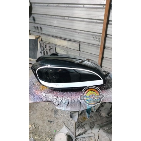 TANGKI CB 100 CB GLATIK DETAIL ORIGINAL HITAM