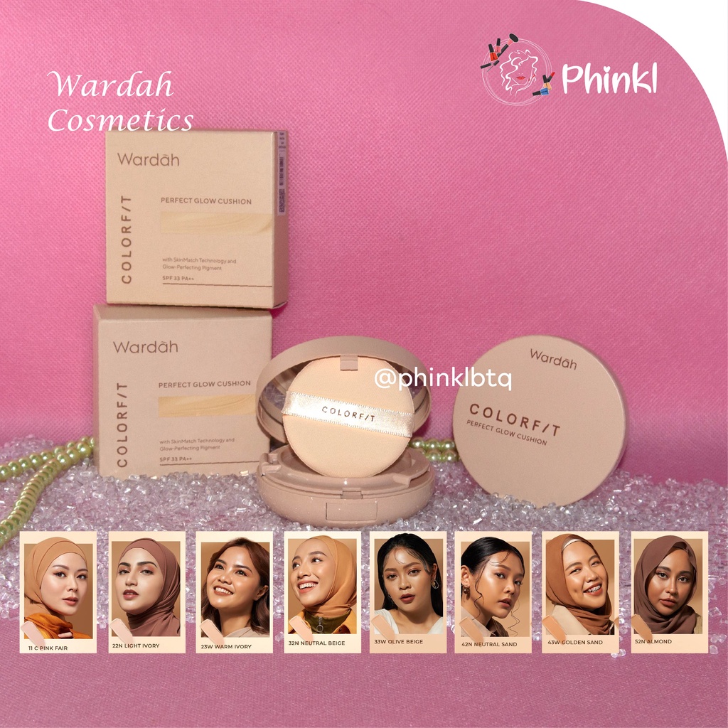 `ღ´ PHINKL `ღ´ Wardah Colorfit Perfect Glow Cushion spf 30 tahan lama glowing