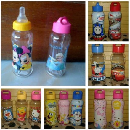 NUZ My Bottle Botol minum 1104 BPA FREE / botol minum dot susu karakter doraemon hello kitty frozen pony TAKASIMURA STORE-2