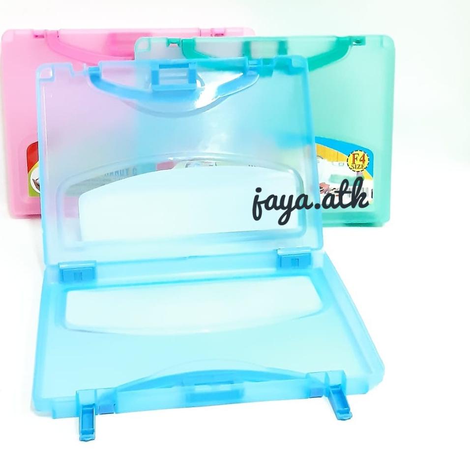 

■■■ MAP PLASTIK TENTENG FOLIO F4 KOTAK TEMPAT PENYIMPANAN BOX FILE CASE CARRY FILE PLASTIK HCB-F4
