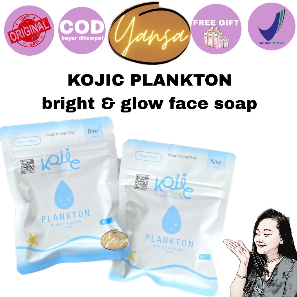 (Best Seller) Kojic Plankton Face Soap Sabun Muka Bright and Glow