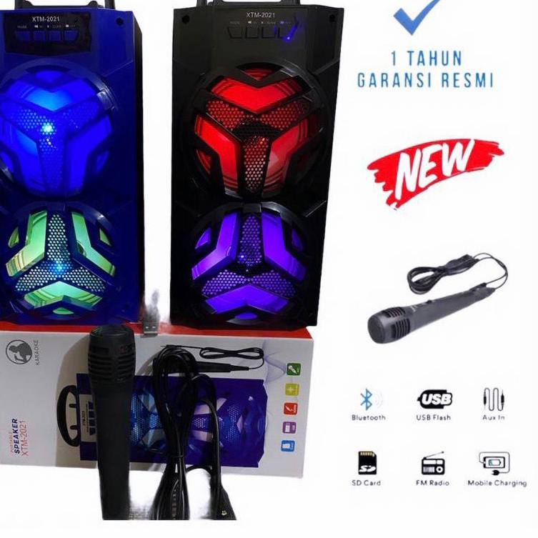 Viral COD SPEAKER BLUETOOTH XTM-2021 PLUS MIC KARAOKE//SPEAKER SALON AKTIF XTM-2021//SPEAKER KARAOKE