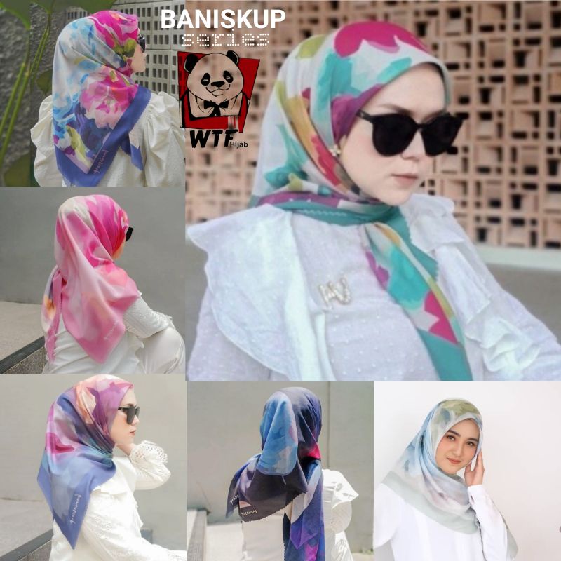 Hijab Voal Segiempat Motif || BANISKUP series || teriakannamaMudikesunyianhatikuh