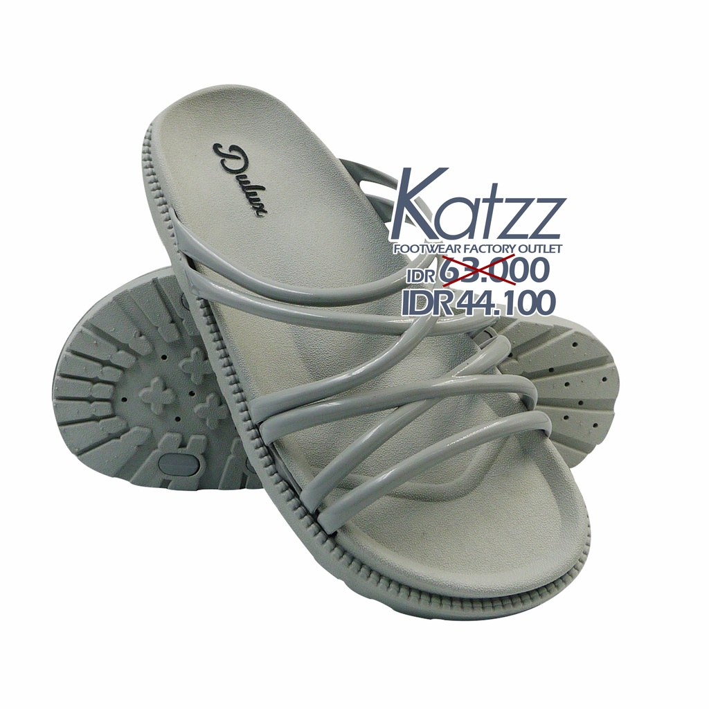 Katzz - Sandal Wanita Warna Abu - Abu Uk 24 - 40 / Sandal Wanita Stylist / Sandal Wanita Flats / San