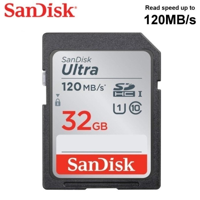 SanDisk SD Card Ultra SDXC 120MBps 32GB UHS-I - SD Card Ultra 32GB