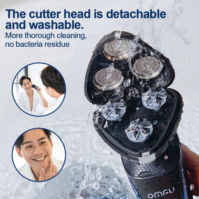 OMFU Alat Cukur Jenggot 3 in 1 Pria Mencukur alat potong rambut