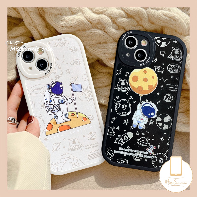 Case Untuk Samsung A04s A04 A03s A13 A12 A53 A14 A50s A30s A03 A23 A50 A32 A73 A02s A21s A52s A22 A33 A11 A20s A72 A52 A31 A10s A20 M23 A71 A51 Casing NASA Luar Angkasa Astronot Kartun Lembut