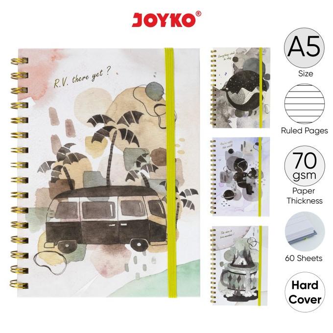 

Buku Tulis Catatan Bergaris Spiral Ruled Notebook Joyko NB-720 A5