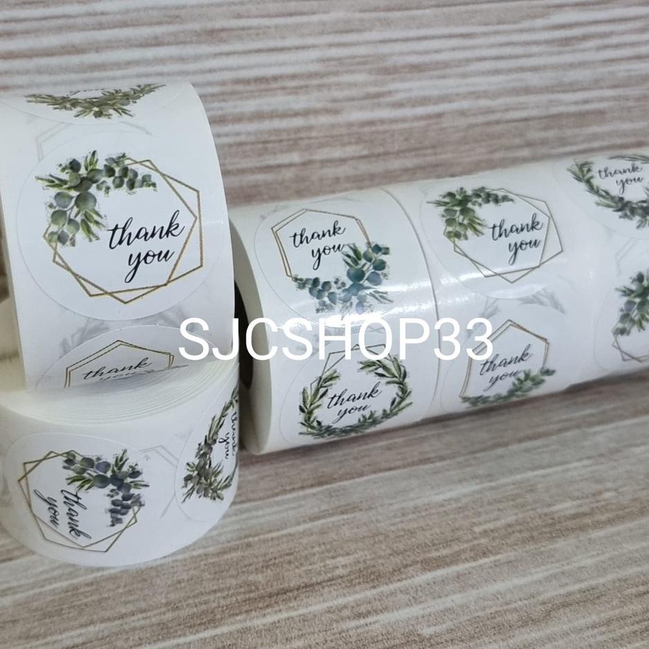 

Lagi Trend 1 roll isi 350 ukuran 3,8 sticker label thank you flower bingkai bunga FG3^