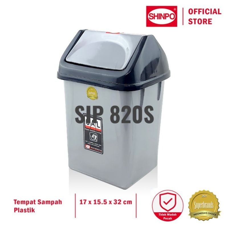 tempat sampah shinpo sip 802M - tempat sampah tutup - tempat sampah