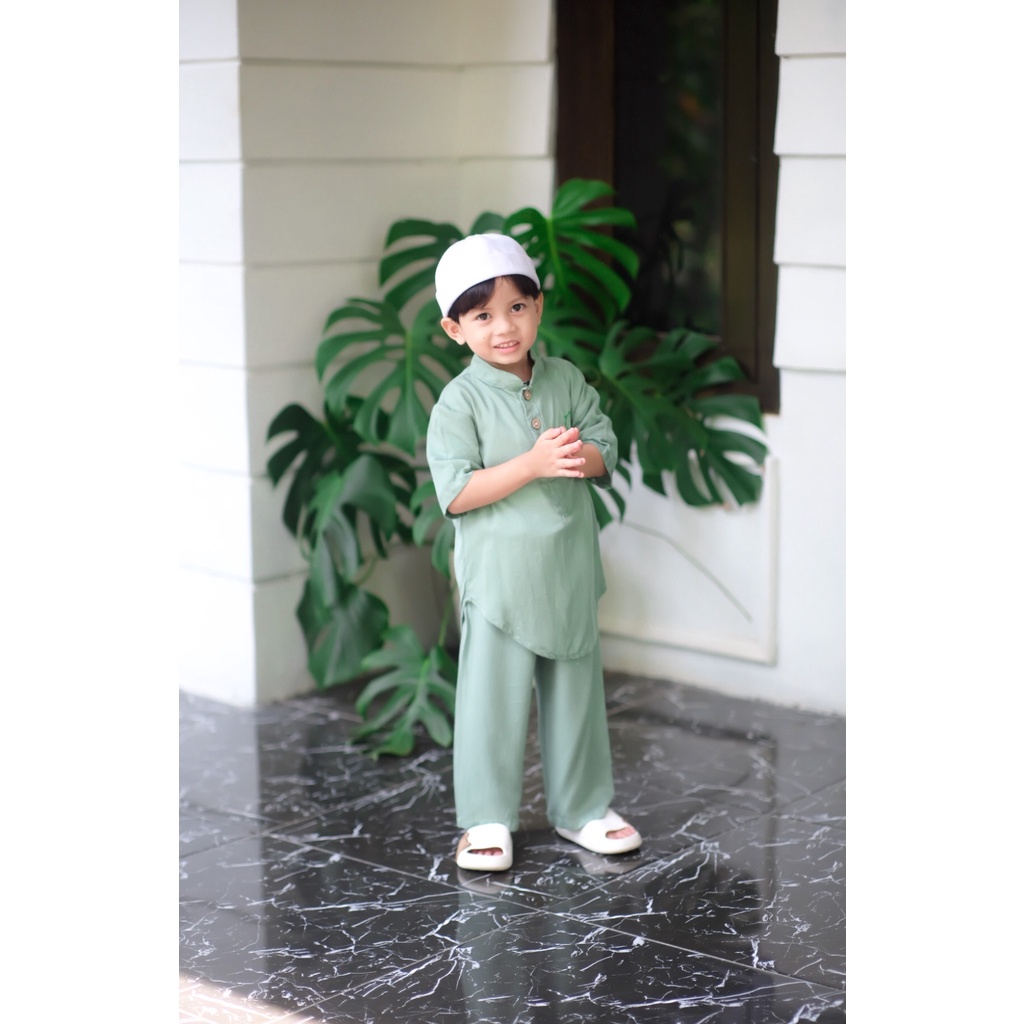 T24 - Keola Tabiea Set Setelan Muslim Baju Koko Anak Usia 1 – 6 Tahun