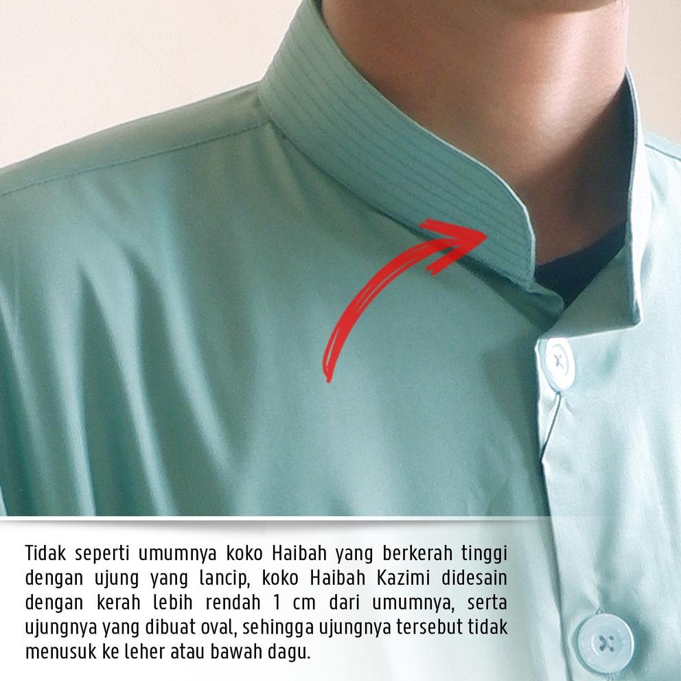 [ UKURAN L dan XL ]  Koko Haibah KAZIMI  Putih Natural Ivori Abu Paris Slate Aquamarine Biru Elektri