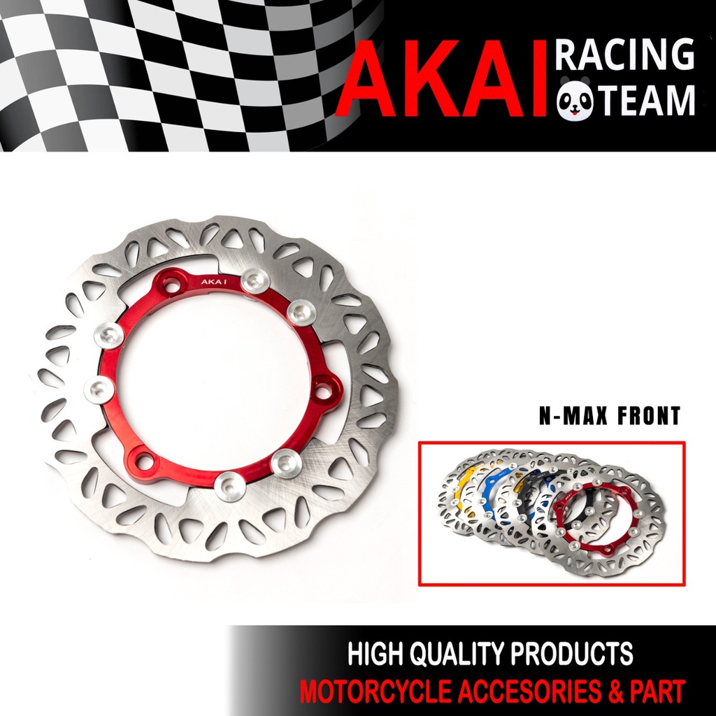 Piringan Cakram Variasi Floting Cnc Ready Buat Depan Dan Belakang Nmax,Aerox,Lexi Merk Akai Racing Original