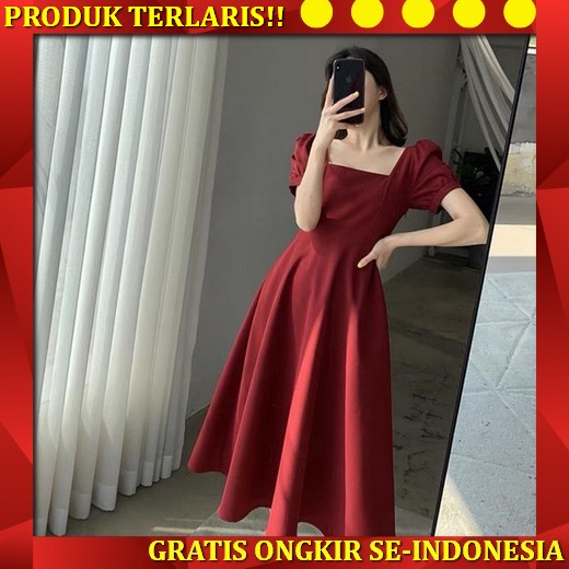 Baju Dress Pesta Natal Wanita Remaja Korea Import Murah Kekinian Terbaru 2020 Party Dres Ashley Bhan