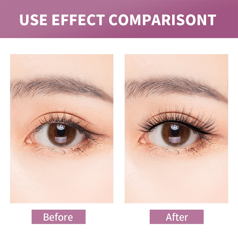 MAANGE Tanpa Lem Bulu Mata Palsu Satuan 3D Tebal /Riasan Cepat/ Natural Eyelash Extension Ekstensi Super Alami Lembu Tan