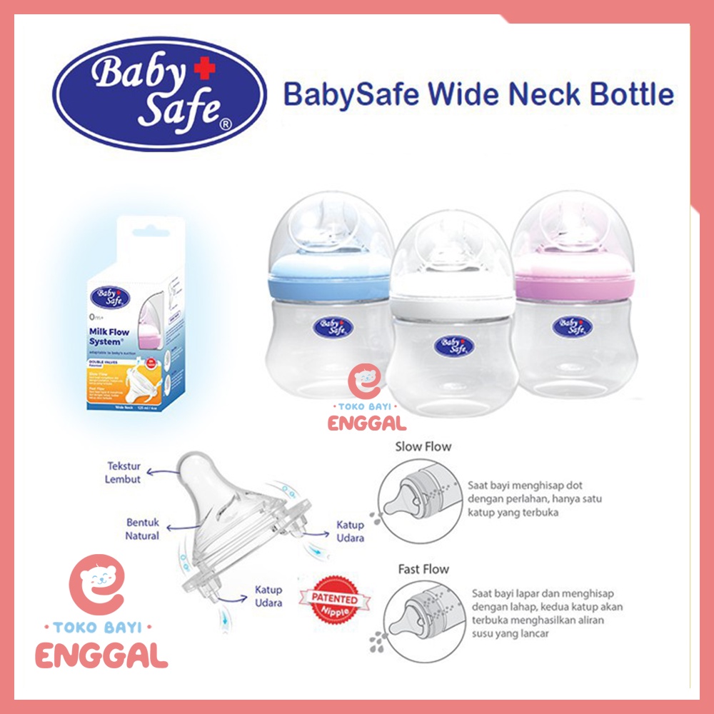 Babysafe Wide Neck Bottle 125 ml Botol Susu Bayi