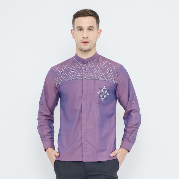 Baju Koko ATLAS Teens Warna Ungu - L