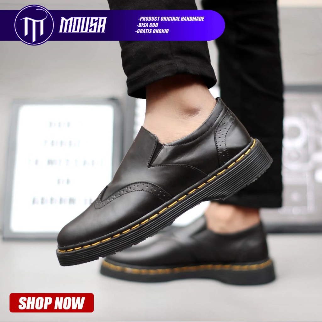 Sepatu Loafers Pantofel Formal Slip On Pria Mousa Libra