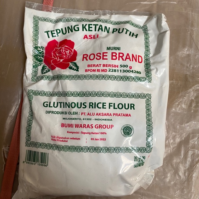 

Tepung ketan putih rose brand 500 gr
