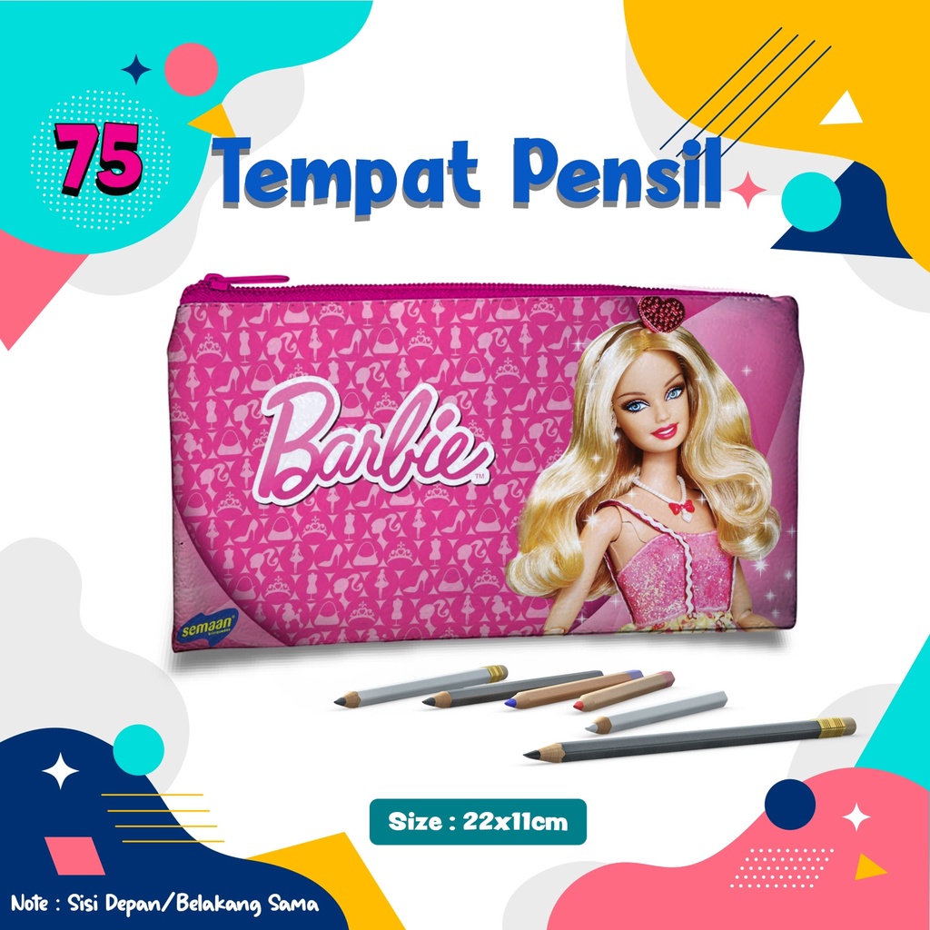 

Tempat Pensil BARBIE Kode.75 Pencil Case Dompet Pouch Kostak Kotak Custom nama dan foto